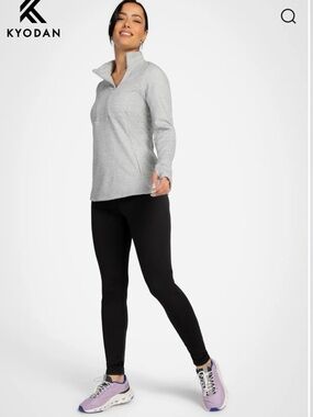 Kyodan Black High-Waist fleece lined Leggings
